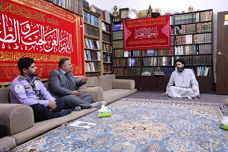 جمعية كشافة الكفيل تنظّم زيارة للباحث الإسلامي السيد محمد رضا شرف الدين