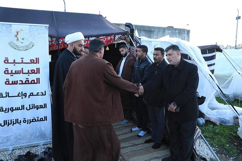 في سوريا.. وفد العتبة العبّاسية يقيم مجلس عزاءٍ لوالد أحد أعضائه