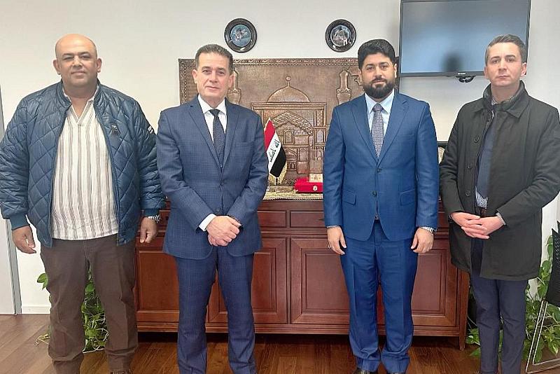 وفد قسم الشؤون الفكرية يلتقي الممثل الدائم للعراق لدى الأمم المتحدة في جنيف