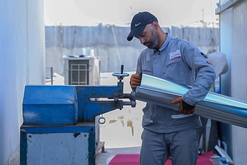 قسم الصناعات ينفذ أعمال إدامة لمنظومة التبريد في مرقد أبي الفضل العباس (عليه السلام)