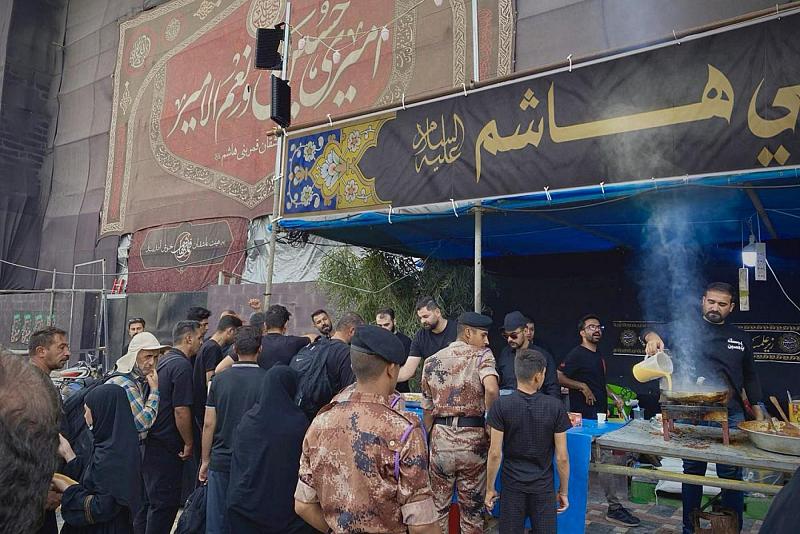 موكب عميد بني هاشم يحصي خدماته المقدمة للزائرين في زيارة الأربعين