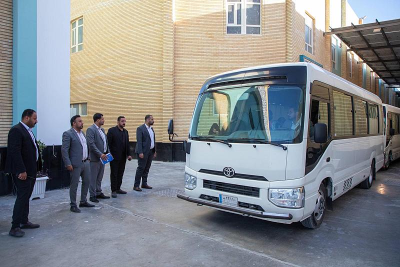العتبة العباسية المقدسة تعلن نجاح خطة نقل المشاركات في حفل تخرج الطالبات من كربلاء إلى محافظاتهن