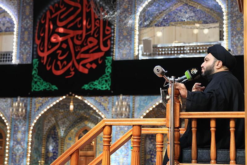صحن مرقد أبي الفضل العباس يستذكر شهادة الإمام الجواد (عليهما السلام)