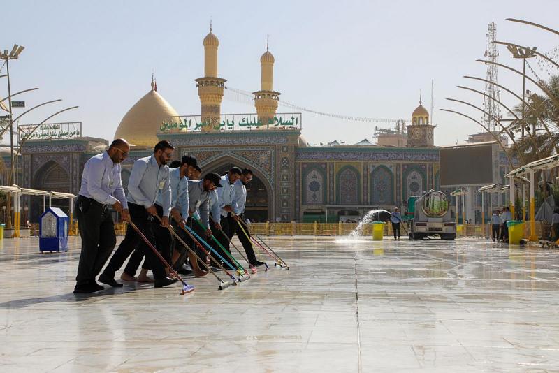 حملاتُ تنظيفٍ موسّعة ومستمرّة لساحة ما بين الحرمَيْن الشريفَيْن