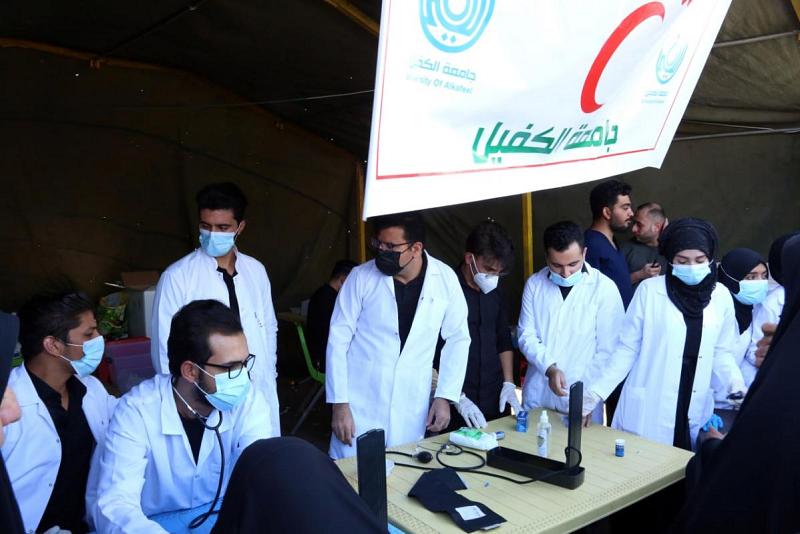 جامعةُ الكفيل تعزّز خدماتها المقدّمة لزائري الأربعين بخدماتٍ طبّية