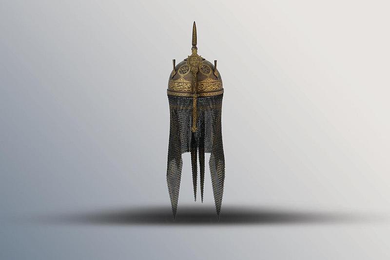 متحف الكفيل يستعرض أحد مقتنياته العسكرية المزخرفة بالذهب