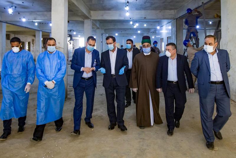 بالفيديو: جولةً ميدانيّة يجريها  الأمينُ العامّ للعتبة العبّاسية المقدّسة لمشروع ردهة إنعاشٍ للمصابين بوباء كورونا في مستشفى الهندية العام