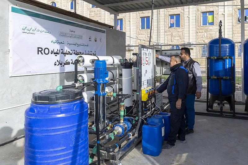 قسم المشاريع الهندسية ينهي أعمال إنشاء محطة لتصفية المياه في جامعة كربلاء
