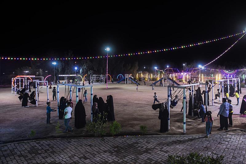 واحات مشروع الحزام الأخضر تشهد إقبالًا واسعًا من العوائل العراقية في شهر رمضان المبارك