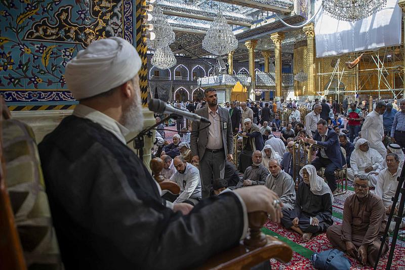 الشؤون الدينية يواصل إقامة محاضراته الفقهيّة في صحن مرقد أبي الفضل العباس (عليه السلام)