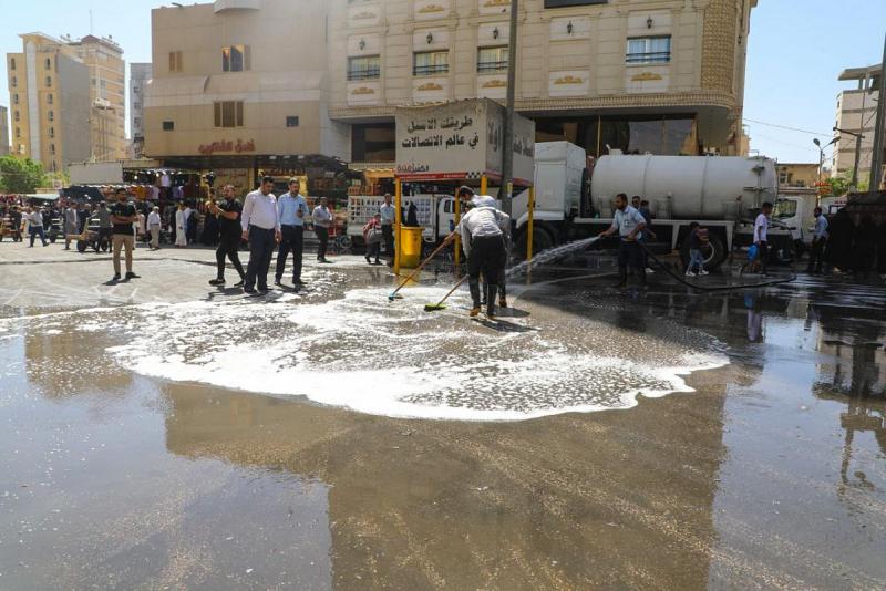 قسم ما بين الحرمين يشارك بحملة أسبوع النظافة في كربلاء