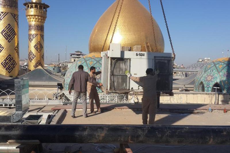 بملاكاتها الفنّية: العتبةُ العبّاسيةُ المقدّسة تُدخِل (860) طنّاً من التبريد لمنظومة تبريدها المركزيّ...