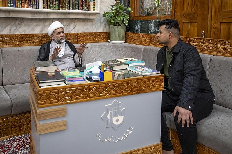 قسم الشؤون الدينية يقدّم خدماتٍ تبليغية وإرشادية لزائري النصف من شعبان