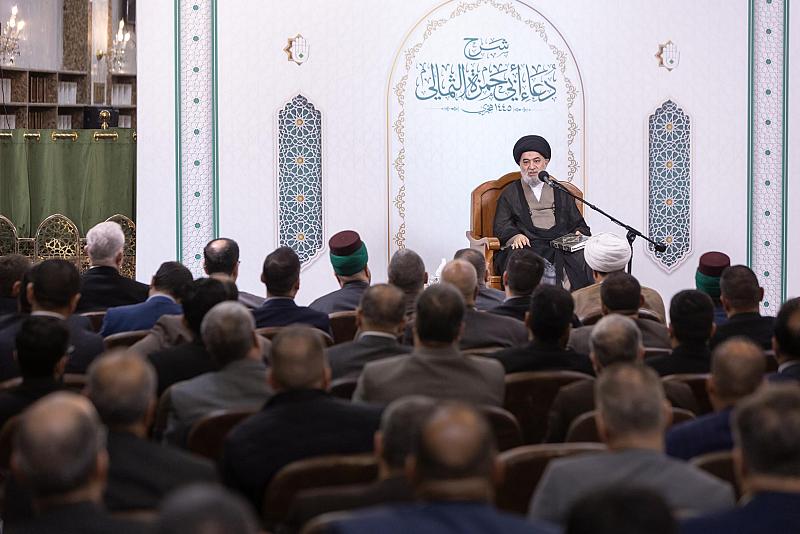 السيد الصافي يقدّم المحاضرة الرمضانية السابعة في شرح دعاء أبي حمزة الثمالي