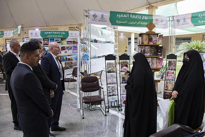 مكتبة أمّ البنين النسوية تشارك في معرض كتاب جامعة العميد