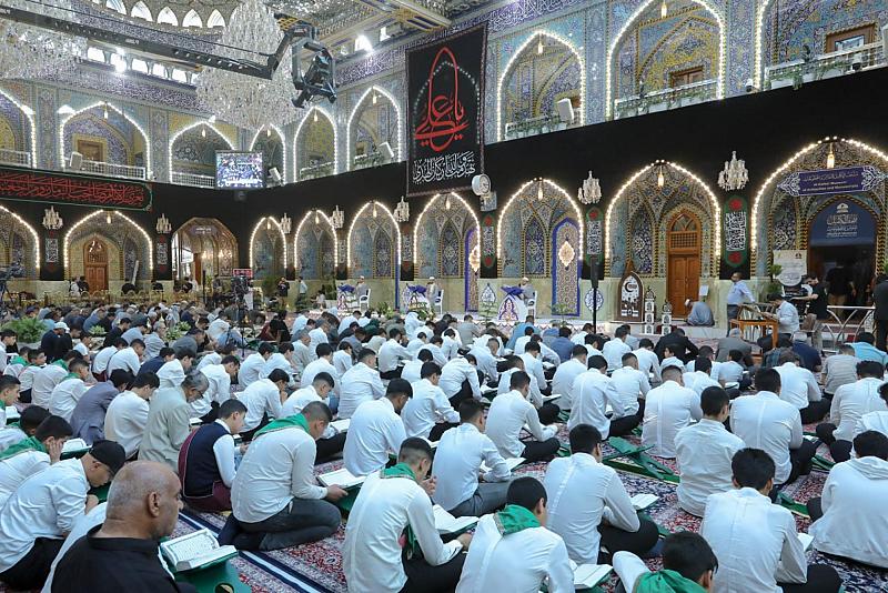 المجمع العلمي يشرك طلبة المدارس الثانوية بالختمة القرآنيّة في صحن مرقد أبي الفضل العباس (عليه السلام)