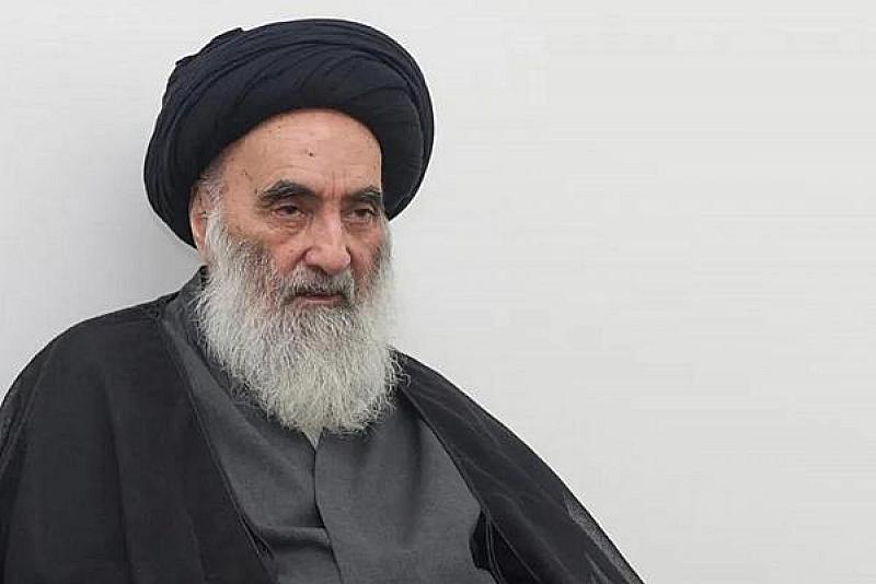 مكتب السيد السيستاني يدعو إلى رفع اسم المرجع الديني الأعلى من مصلى افتتحته مدرسة (دار العلم) في النجف الأشرف
