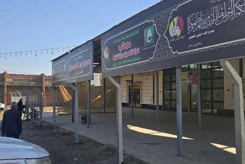 موكب فرقة العباس (عليه السلام) يستعد لتقديم خدماته لقوافل الزائرين القاصدين مدينة سامراء