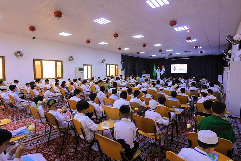 طلبة مشروع الدّورات الصّيفيّة يحتفون بزواج النّورين (عليهما السّلام) في كربلاء