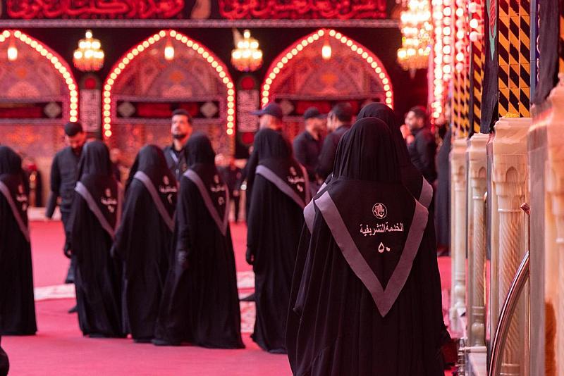 رابطة بنات الكفيل تشارك في تنظيم مراسم عزاء دفن الأجساد الطاهرة