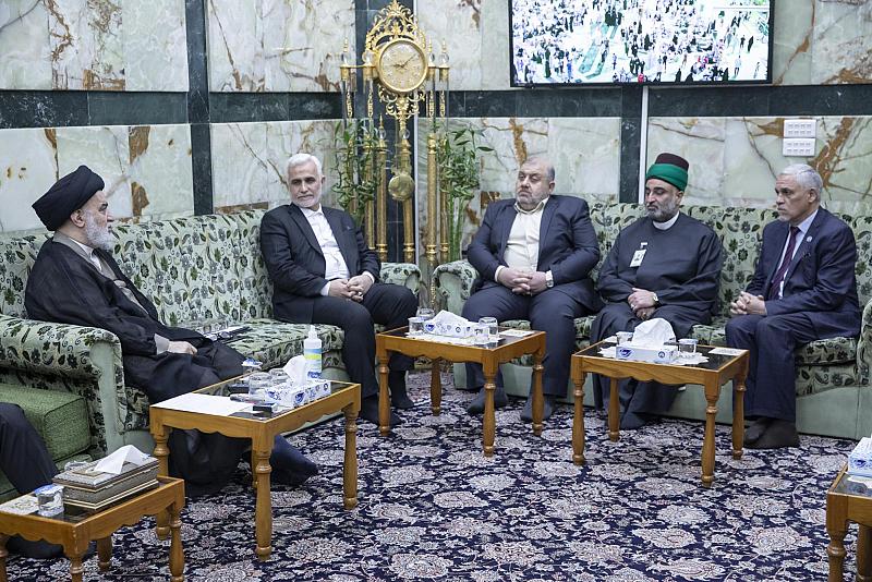 العتبة العبّاسية تستضيف رئيس ديوان الوقف الشيعيّ وممثّلي العتبات المقدّسة