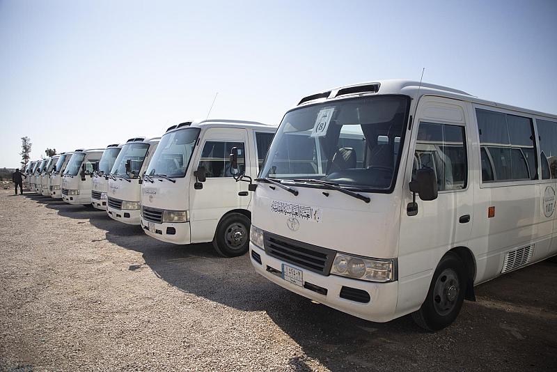 قسم الآليات يعلن جاهزيته لنقل الطالبات المشاركات في حفل تخرج الدفعة الثامنة لبنات الكفيل