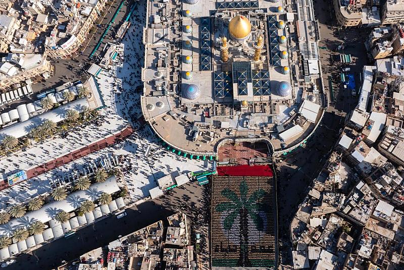 طالبات الجامعات يُشكِّلنَ رسمة نخلة عراقية في حفل التخرج المركزي