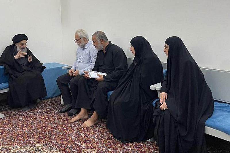 المرجع السيستاني يستقبل مواطنين من أهالي منطقة الجادرية