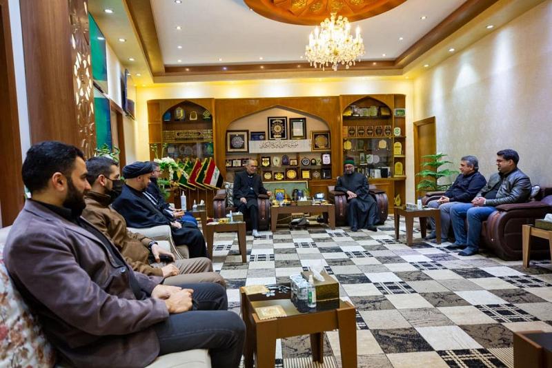 المُشرِفُ العامّ على مجموعة قنوات كربلاء الفضائيّة في ضيافة العتبة العبّاسية المقدّسة ويلتقي بأمينها العامّ