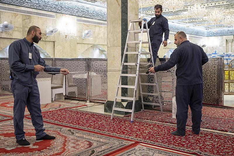 قسم رعاية الصحن الشريف ينهي استعداداته لاستقبال الزائرين في ذكرى النصف من شعبان