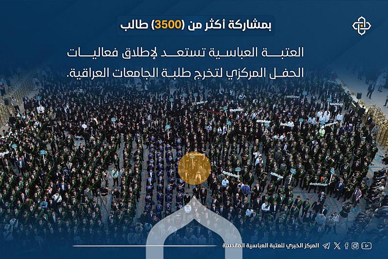 العتبة العباسية تستعد لإطلاق فعاليات الحفل المركزي لتخرج طلبة الجامعات العراقية