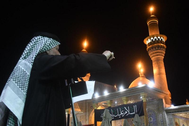 أهالي كربلاء يقدّمون تعازيهم للإمام الكاظم بذكرى استشهاد أبيه (عليهما السلام)
