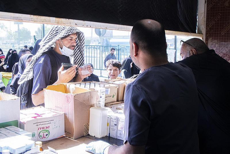 على محور بابل..قسم الشؤون الطبية يواصل تقديم خدماته الصحية والعلاجية لزائري الأربعين