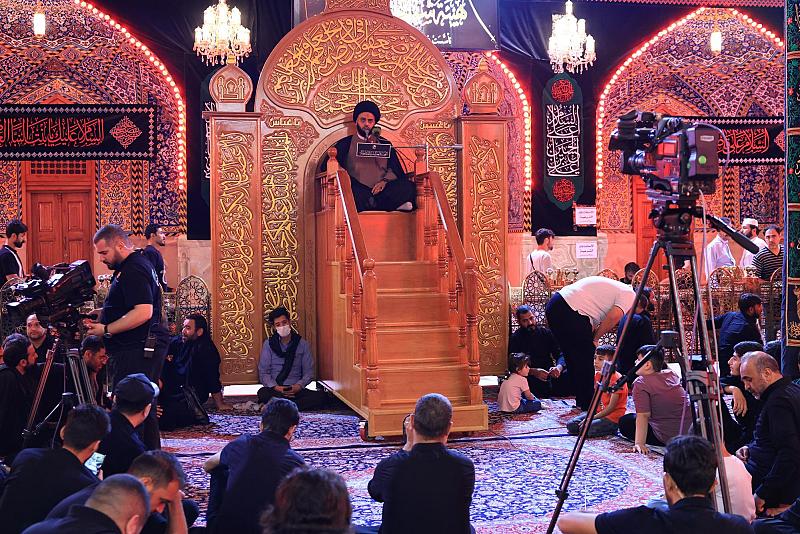 العتبة العباسية المقدسة تواصل إقامة مجلسها العزائي بذكرى أربعين الإمام الحسين (عليه السلام)