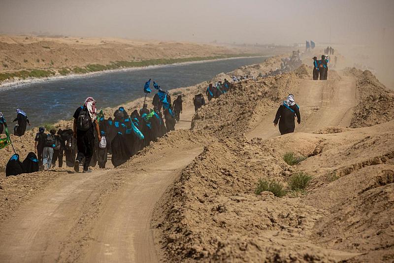 (من قلب الصحراء إلى كربلاء)  موكبُ الزهراء تأسّس عام 2004م، يقطعون أكثر من 90 كم سيرًا على الأقدام من قضاء النصر في ذي قار باتّجاه كربلاء، من قلب صحراء النصر يتحدّون كلّ الظروف، حيث لا علامات للحياة، والمواكب والخدمات شحيحة. لم تمنعهم وعورةُ الطريق ولا بُعدُ المسافة؛ لأنّ حبّ الإمام الحسين (عليه السلام) دليلهم