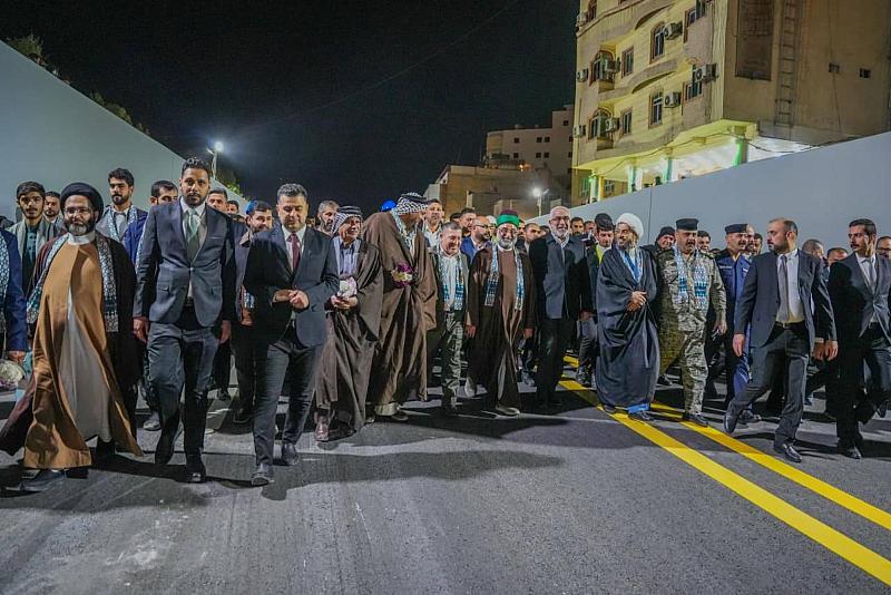 وفد العتبة العباسية المقدسة يشارك في افتتاح نفقي الرسول (صلى الله عليه وآله) والشيخ الطوسي في النجف الأشرف