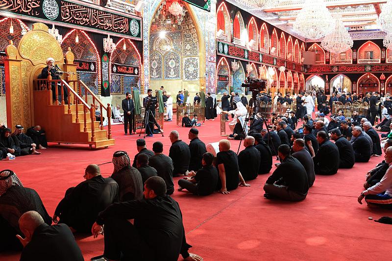صحن مرقد أبي الفضل العباس (عليه السلام) يشهد استمرار عقد مجلس العزاء السنويّ