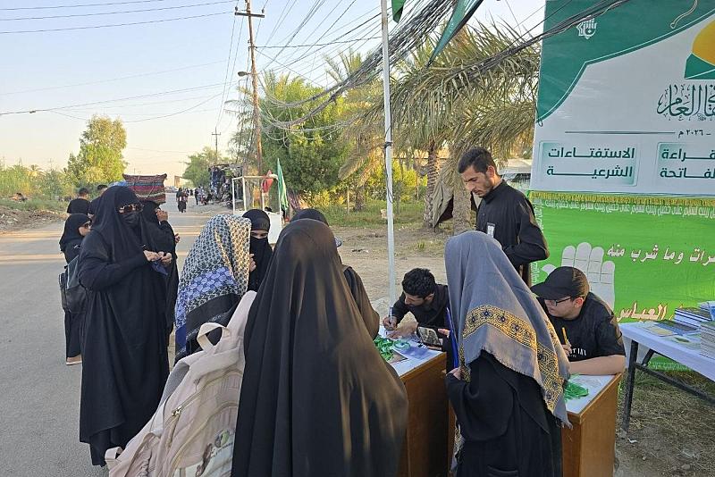 قسم الشؤون الفكرية يقدم إرشادات توعوية لزائري الأربعين ويستعد لافتتاح موكب عميد بني هاشم