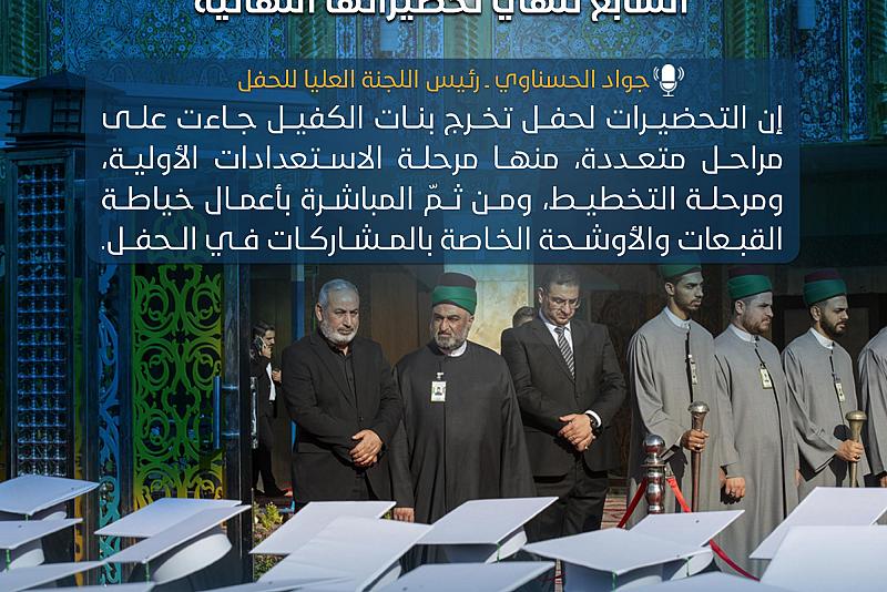 اللجنة العليا لحفل تخرج بنات الكفيل السابع تنهي تحضيراتها النهائية