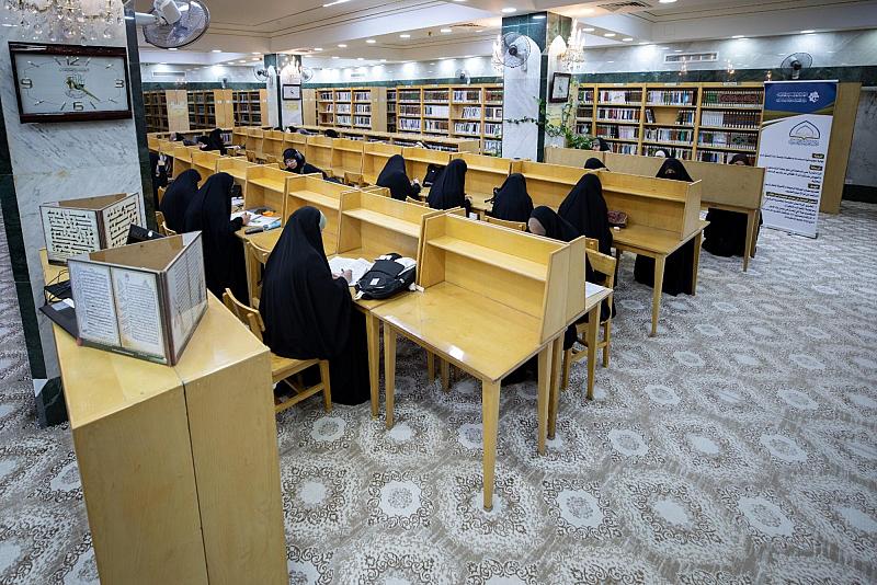 مكتبة أمّ البنين (عليها السلام) تستقبل طالبات المراحل المنتهية خلال فترة المراجعة