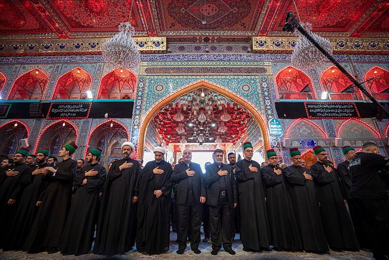 خَدمَة العتبتين المقدستين يحيون ذكرى شهادة الإمام علي (عليه السلام) عَبرَ موكب عزاءٍ موحّد