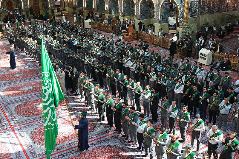 خدمة العتبة العبّاسيّة يحيون ذكرى ولادة الإمام الحسن المجتبى (عليه السلام)
