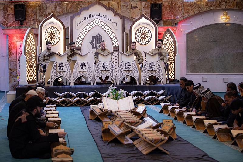 قرّاء من القوات الأمنية يشاركون في الختمة القرآنية المركزية المرتلة ببغداد