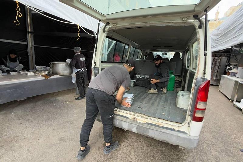 العتبة العباسية المقدسة ترفد مراكز النزوح في لبنان بمواد إغاثية وخدمية