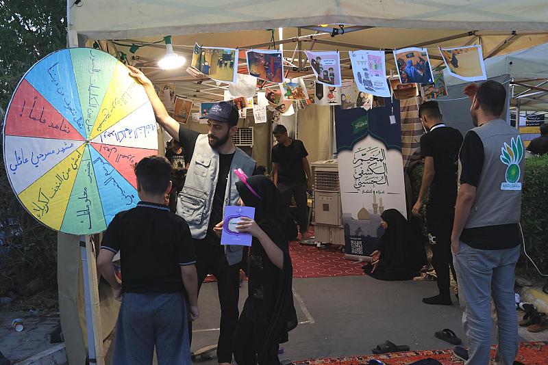 خدمات متنوعة تقدم للأطفال القادمين لإحياء مراسيم زيارة الأربعين