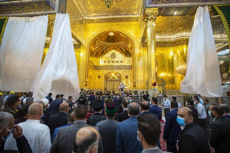 الذّكرى السنويّةُ الأولى لافتتاح إيوان الذهب الكبير وبوّابة القِبلة لمرقد أبي الفضل العبّاس (عليه السلام)