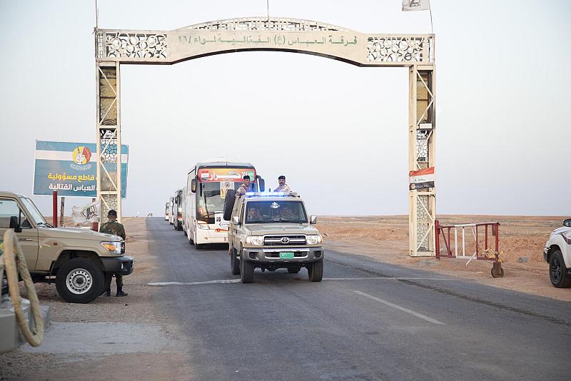 فرقة العبّاس (عليه السّلام) تشارك في عمليّة تأمين التّفويج العكسي لحجّاج بيت الله الحرام