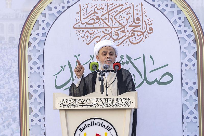 خطيب صلاة العيد في كربلاء يؤكد أهمية الصلاة في مجابهة الأعداء