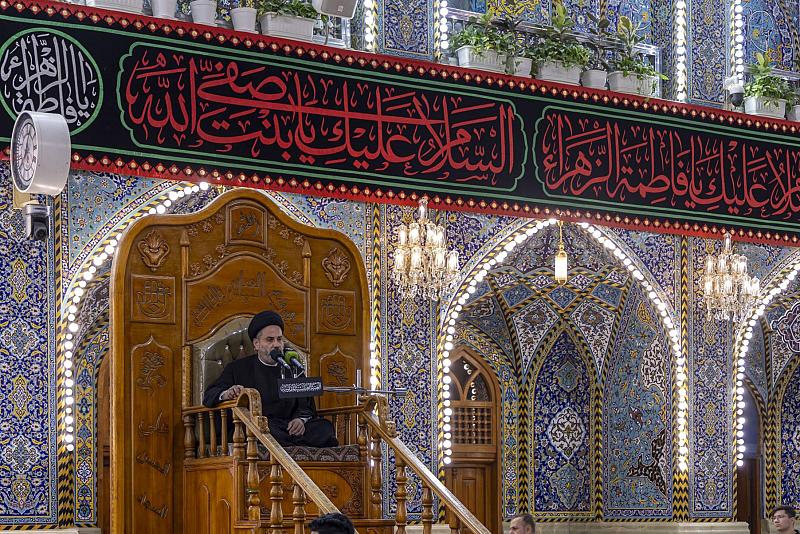 العتبة العباسية المقدسة تقيم مجلس عزاء لإحياء ذكرى شهادة السيدة الزهراء (عليها السلام)