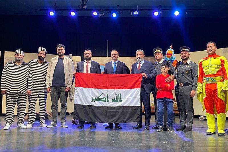 تقديم العرض الختامي لمسرحية (سنان البطل الخارق) في مدينة نابل التونسيّة